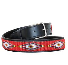 Load image into Gallery viewer, TKC Sedona Beaded Belt Wide Width The Aztec Collection - Brass Buckle