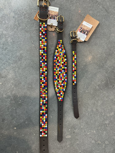 TKC Confetti BIG BEAD Beaded Dog Collar