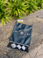 Load image into Gallery viewer, TKC Beaded Fringe Black Leather Pouch - Exceptional Equestrian 