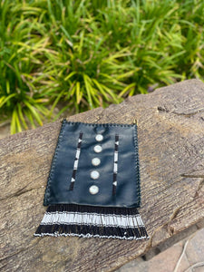 TKC Beaded Fringe Black Leather Pouch - Exceptional Equestrian 