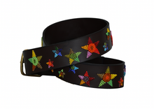 Load image into Gallery viewer, TKC Rainbow Stars Belt - Wide Width - Brass Buckle