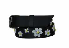 Load image into Gallery viewer, TKC Daisies Beaded Belt Wide Width - Silver Buckle