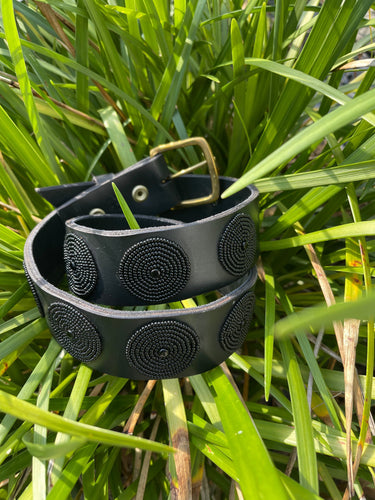 TKC Black Disc Belt 1 1/2 Wide - Silver Buckle