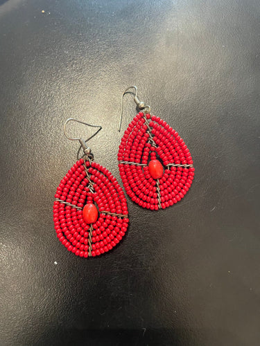 Earrings in Ruby - Exceptional Equestrian 