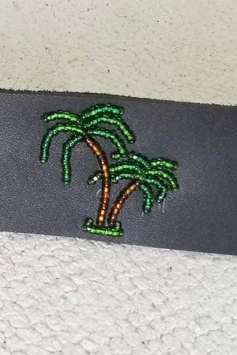 TKC Palm Trees Belt in Wide Width - Silver Buckle