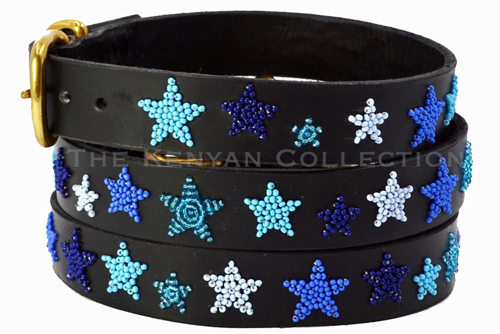 Indigo Stars Belt - Wide Width