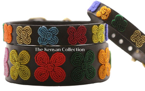 *"Flower Power" Beaded Dog Collar