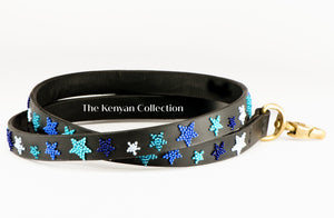 *"Indigo Stars" Beaded Dog Lead