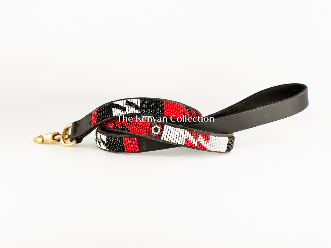 Maasai Shield Beaded Dog Lead