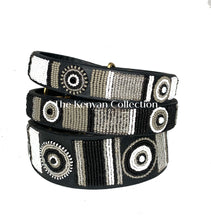 Load image into Gallery viewer, &quot;Shades of Grey&quot; Beaded Dog Collar